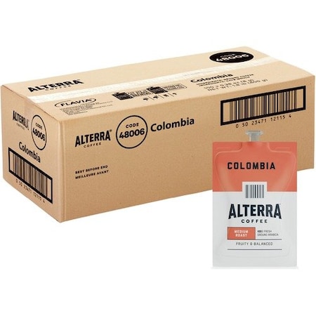 Lavazza Alterra Colombia Coffee Freshpacks, Medium Roast, BK, 100PK LAV48006